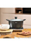 CO 498 Casserole with Black PTFE Finish & Silicone Lid – Heat-Resistant with Bakelite Knob - 2