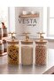 Bamboo Leak-Proof Glass Spice Jar with Deer Lid, 3-Piece Storage Set - 1000 Cc - 3