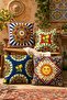 Sun and Lemons Patterned Set of 4 Throw Pillow Covers