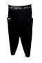 Plus Size Belted Knitted Women's Trousers with Pocket Detail - 2