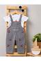 Cherry Embroidered Pocket Detailed Summer 2-Piece Denim Salopet - 2