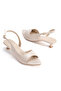 Women's Short Heeled Closed-Side Casual Shoes - 3