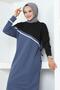 Striped Detail Sports Suit Indigo - 5