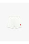 Strawberry Print Detailed Waist-Tie Cotton Shorts - 4