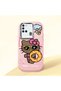 Samsung Galaxy A21S Compatible Case Camera Protector Pink Silicone Couple Phone Case with Kitty Pattern
