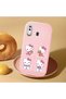 Samsung Galaxy A30 Compatible Case Camera Protector Pink Silicone Couple Phone Case with Kitty Pattern - 2