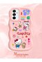Samsung Galaxy M23 Compatible Case Camera Protector Pink Silicone Couple Phone Case Kitty Pattern - 2