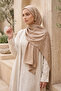Modern Ring Pattern Jacquard Shawl Series Beige