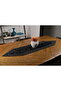 Black Velvet Lace Detailed Runner Tablecloth Stylish Decorative Living Room and Dining Table Cover - 3