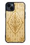 iPhone 14 Plus Ivory Ottoman Gold Design Glossy Phone Case