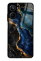 Realme 10 Glossy Phone Case with Midnight Sapphire Marble Design
