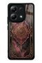 Xiaomi Redmi Note 13 4g Rosewood Ottoman Medallion Design Glossy Phone Case