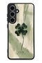 Samsung S24 Fe Lucky Sage Clover Design Glossy Phone Case