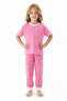 Girl's 100% Cotton and Printed Pajama Set 3-8 Years 12720Is - 2