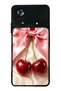 Xiaomi Poco X4 Pro Glossy Phone Case with Cherry Picnic Bow Design