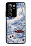Realme C75 Blue Porcelain Cherry Coast Design Glossy Phone Case