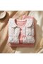 Mia Baby Girl Pink Floral Puffy Vest Triple Combination Set - Cotton Rabbit Print Tunic and Trousers - 3