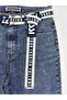 Plus Size Belted Lycra Stoned Denim Women's Trousers - 3