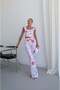 Pink Caren Floral Blouse and Pants Set