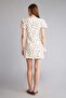 Hakim Lapel Polka Dot Short Sleeve Mini Ecru Dress I1903Ax26Au - 7