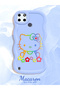 Realme C21Y Compatible Case Camera Protector Blue Silicone Couple Phone Case Kitty Pattern - 2