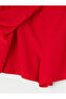 Red Tie-Waist Women's Short Skirt - 3