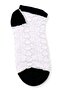 Set of 6 Black-White Figured Women's Socks - Soft Cotton - 3