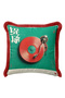 Retro Record Player Nostalgic Fringed Pillowcase-Vintage Music Red Burgundy Tassel Throw Pillow Cover - 6