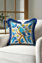 Exotic Parrot Tropical Fringed Pillowcase - Bird Figure Cobalt Blue Tassel Throw Pillow Cover - 3