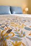 Blue Country Garden Patterned Double Printed Pique & Bedspread 200X230 cm - 3