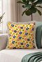 Retro Floral Daisy Fringed Pillowcase - Nostalgic Floral Mustard Mink Tassel Throw Pillow Cover - 4