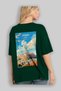 Athens Greece Green Oversize Country City Back Printed Unisex T-Shirt 100% Cotton Premium - 4