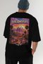 Los Angeles Black Oversize Country City Back Printed Unisex T-Shirt 100% Cotton Premium - 7