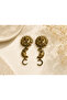Xuping Dangle Big Earrings with Gold Sun Moon Star Figures