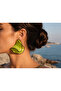 Green Big Dangle Xuping Earrings with Black Detail Wave Model - 3