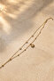 Steel Gold Chain Anklet with Flower Charm Detail - 2