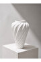 Elegant White Color Ceramic Spiral Vase 22 cm - 3