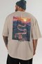 Great Wall of China 2 Beige Oversize Country City Back Printed Unisex T-Shirt 100% Cotton Premium - 5