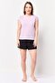 Women Crew Neck Sleeveless Plain Top, Lavender - 3