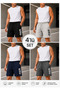 Move from Daily Men's 4-Pack Economic Print Set Shorts with Side Pockets Elastic Waist Comfortable Fit Casual Shorts/Bermuda