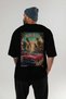 Miami Beach Black Oversize Country City Back Printed Unisex T-Shirt 100% Cotton Premium - 5