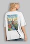 Russia White Oversize Country City Back Printed Unisex T-Shirt 100% Cotton Premium - 3