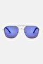 Men SFI278 Octagonal Sunglasses, Silver