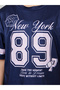 Girls Navy Graphic Print Short Sleeve T-Shirt - 4