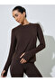 Brown Cotton Lycra T-Shirt With Thumbhole Sleeve - 3
