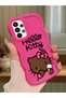 Samsung Galaxy A23 Compatible Case Camera Protector Red Silicone Couple Phone Case Kitty Pattern