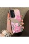 Samsung Galaxy A54 Compatible Silicone Edge Hard Back Case Couple Phone Case with Floral Pattern - 3