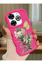 Infinix Smart 8 Plus Compatible Case Camera Protector Red Silicone Couple Phone Case Butterfly Pattern