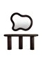 HARPER - CONSOLE TABLE WITH MIRROR WOOD - BROWN - 6