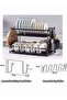 2 Tiers Large Kitchen Dish Rack with Removable Cutting Board Holder Utensil Holder and Cup Holder